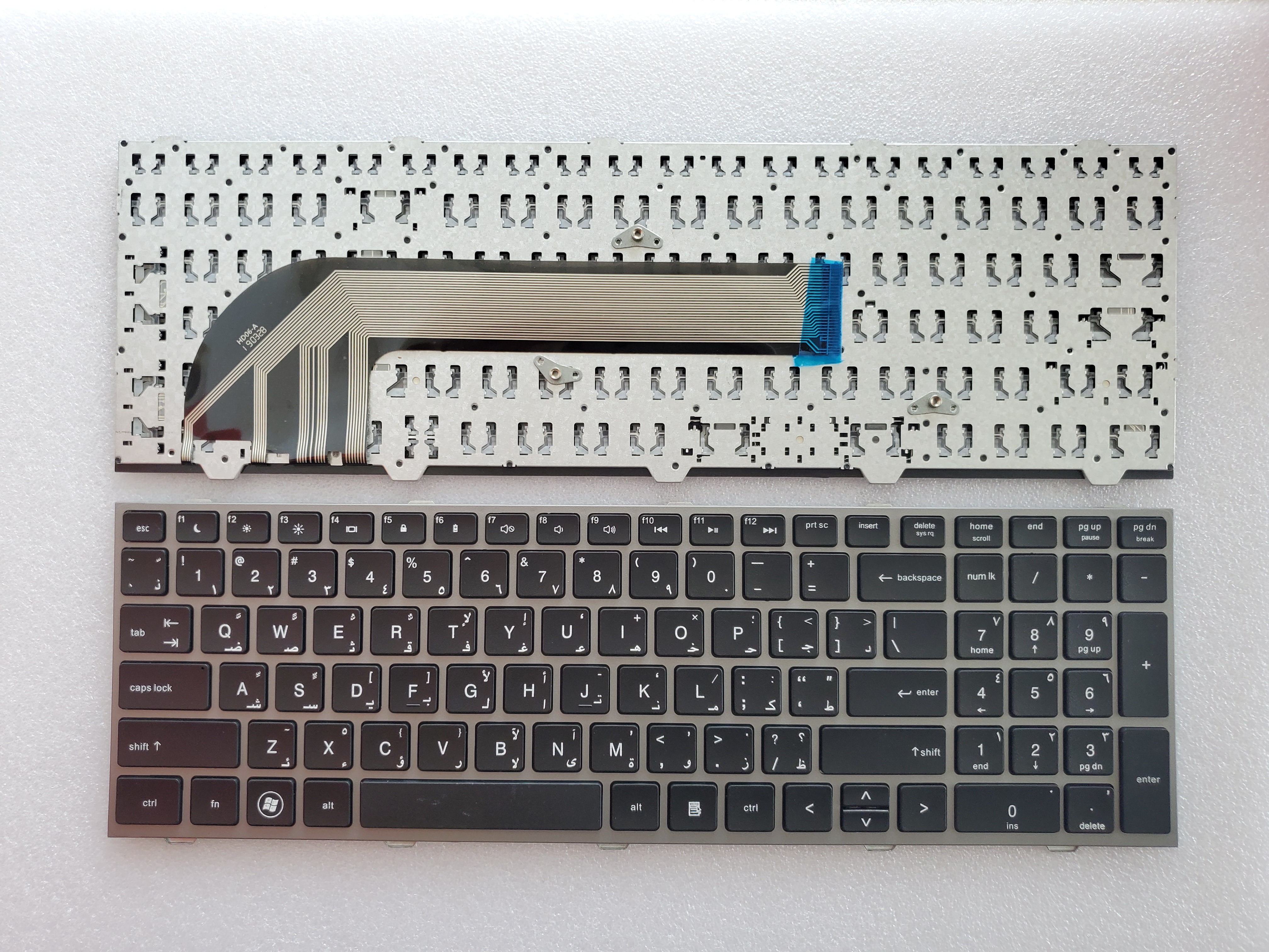 Picture of New Replacement Laptop Keyboard For HP 4540/4540S SILVER FRAME BLACK (OEM) AR Layout
